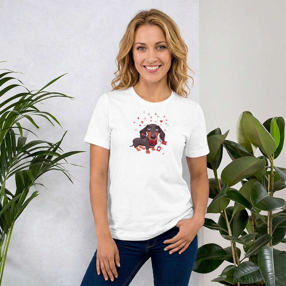femme-t-shirt-teckel