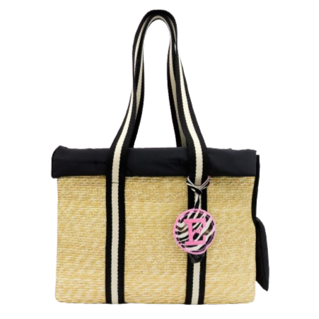 Reisetasche aus Stroh für Hunde