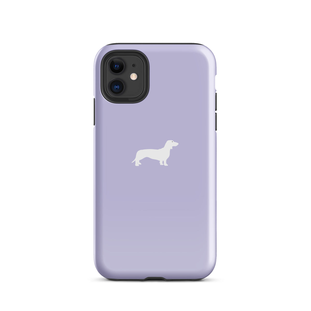 coque iphone teckel lila