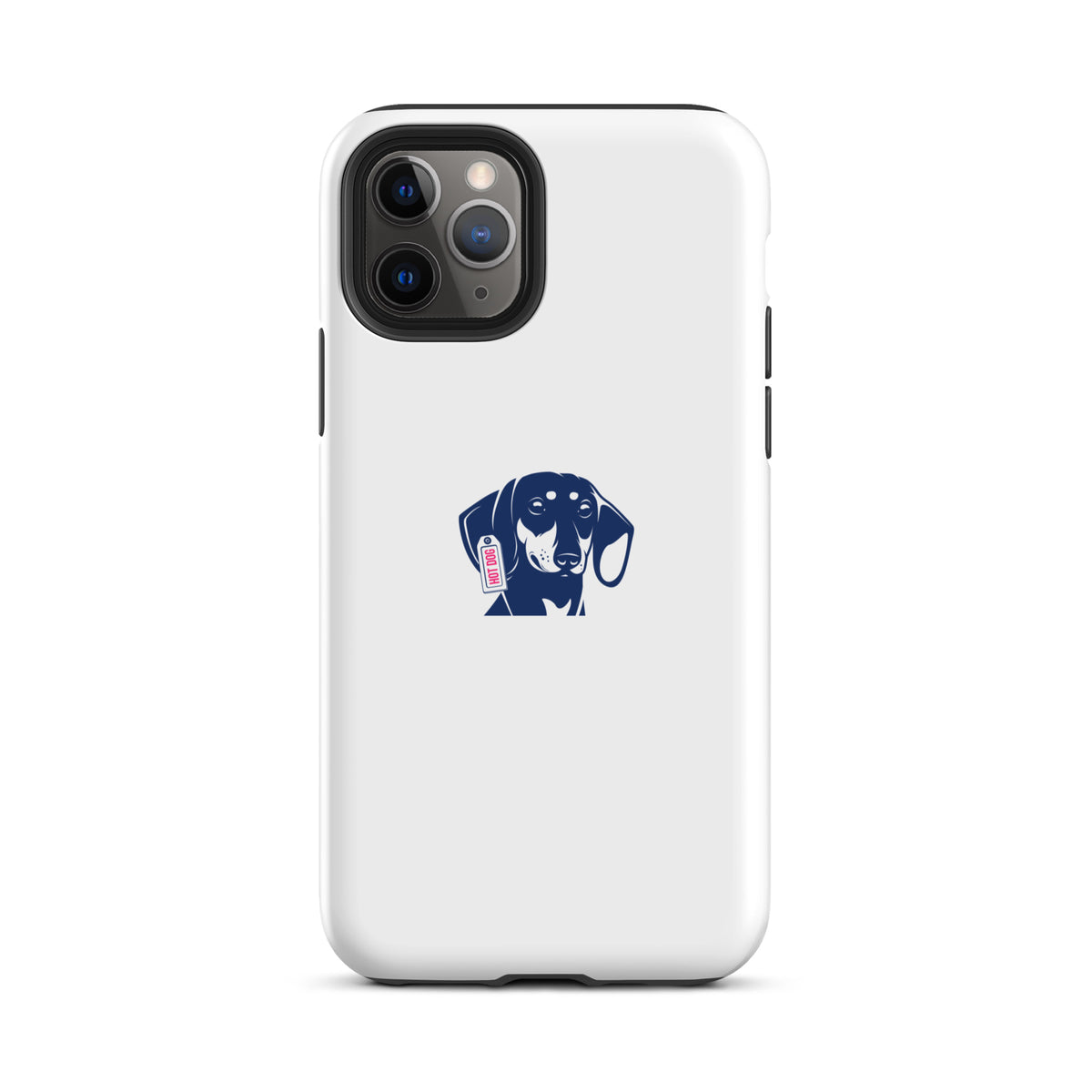 coque teckel iphone blanche