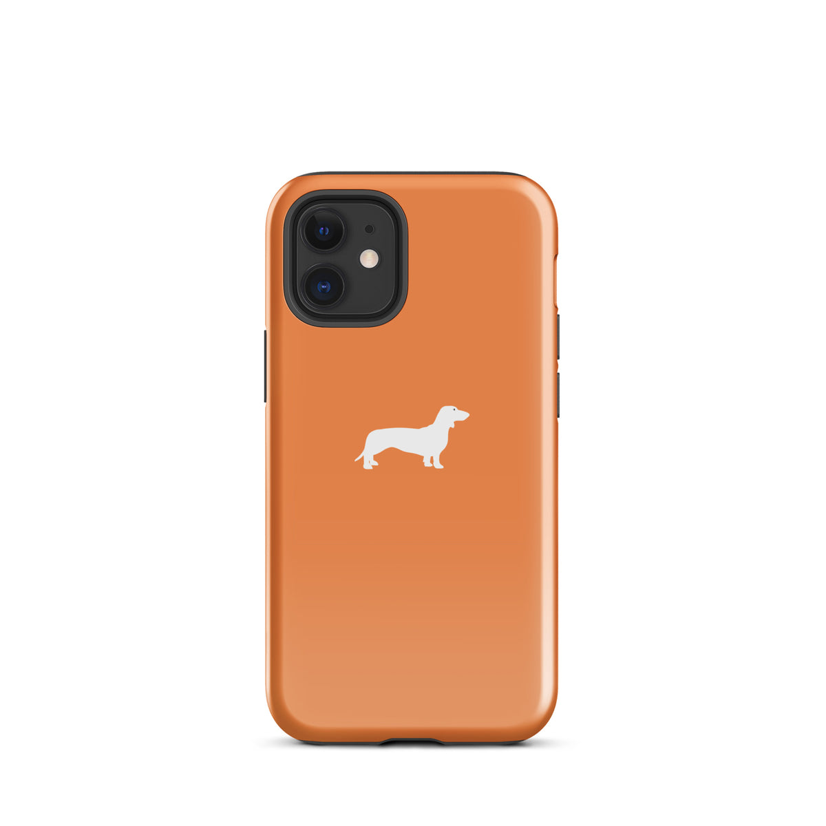 coque smartphone teckel orange
