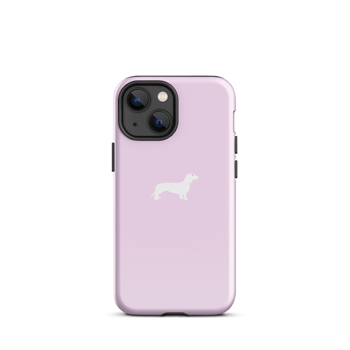 coque teckel rose claire