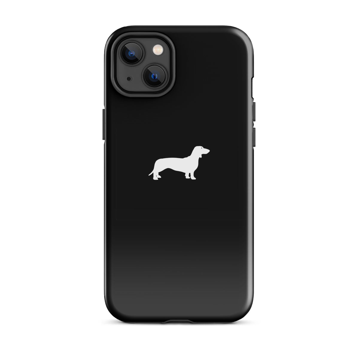 coque iphone teckel noir graphique