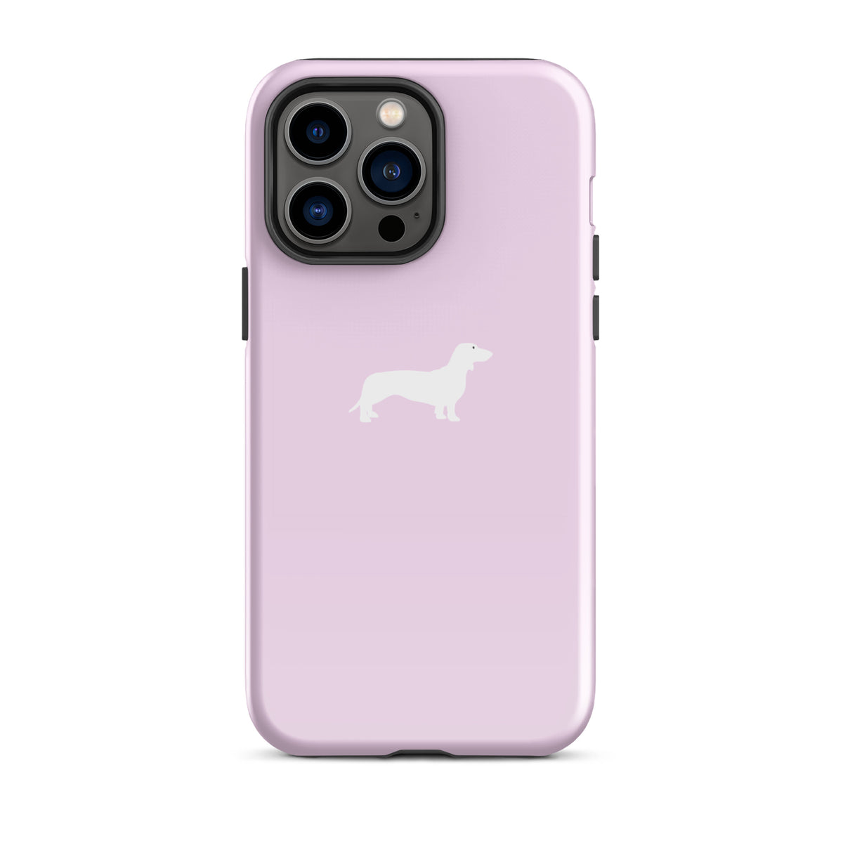 coque teckel rose doux