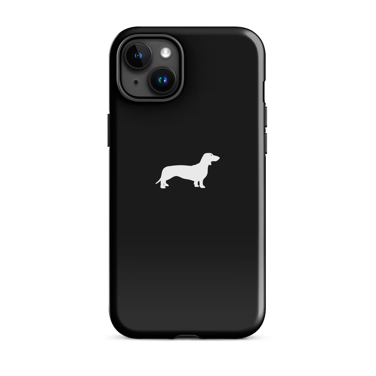 coque iphone teckel noir resistant