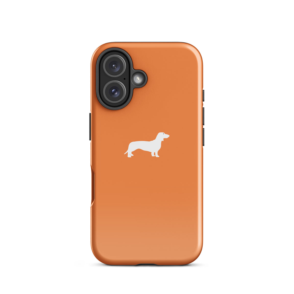 coque teckel orange iphone logo