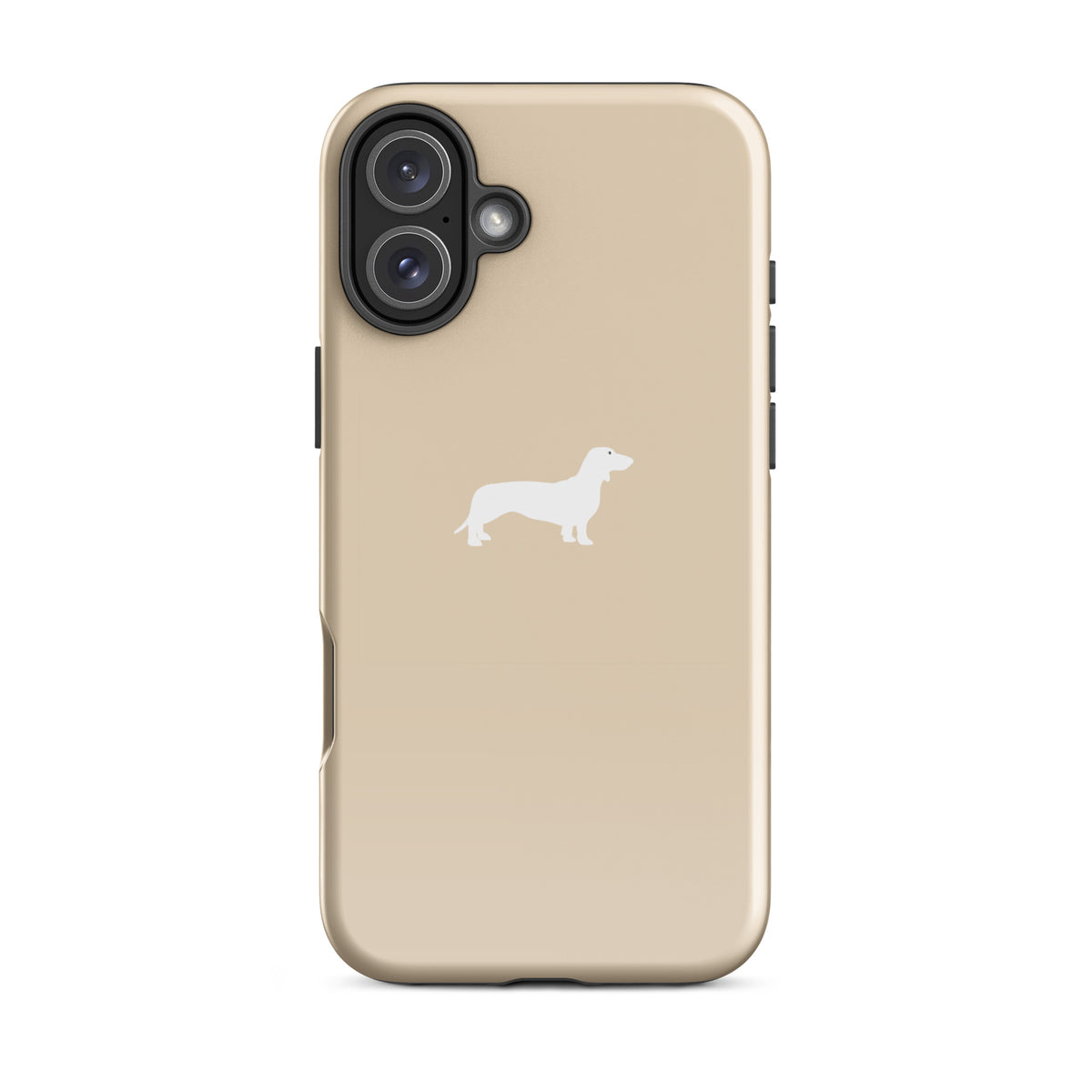 coque teckel champagne iphone logo