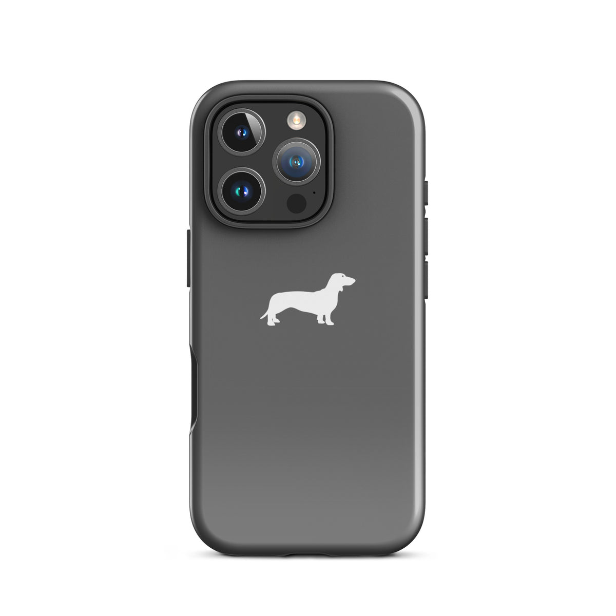 coque iphone teckel gris intemporel
