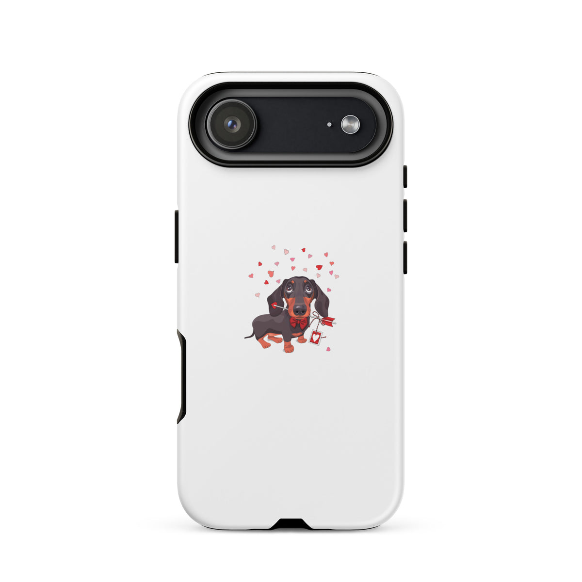 coque iphone teckel illustration coeur