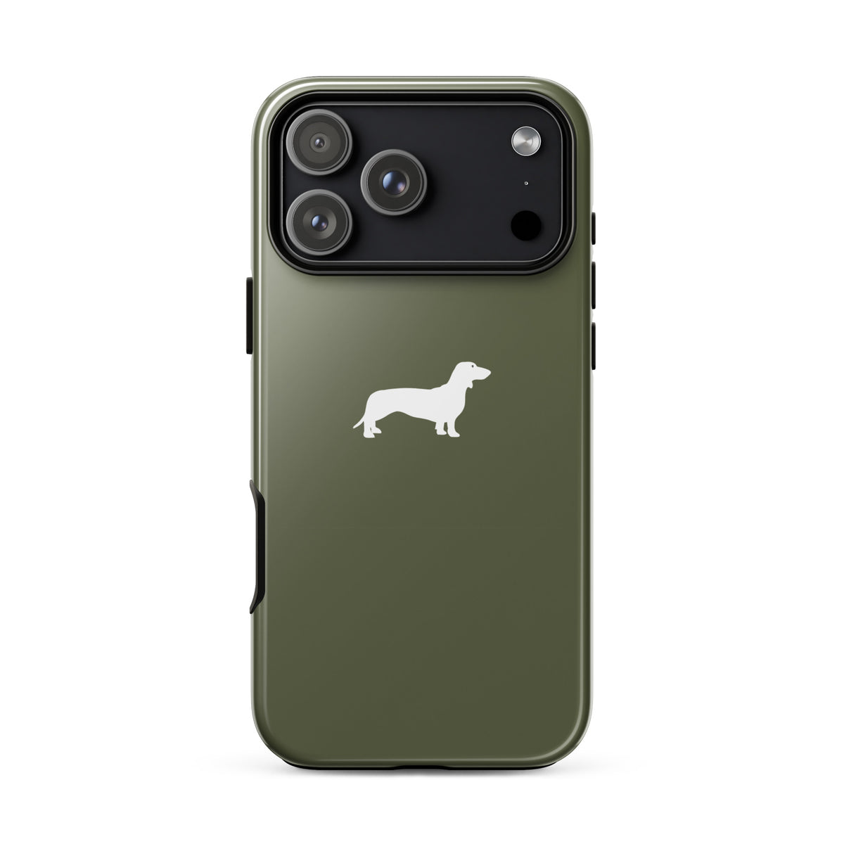 coque iphone teckel kaki decoratif