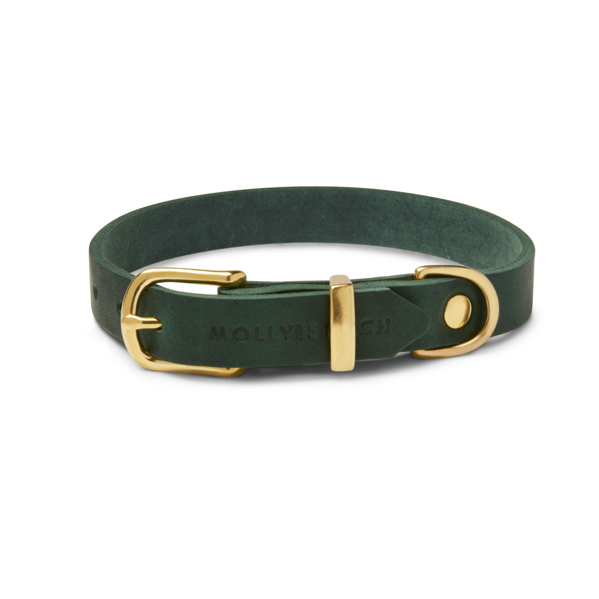 Luxus-Hundehalsband aus grünem Leder