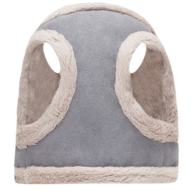 harnais chien gris en fourrure