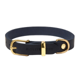 Collier Chien Cuir Luxe Bleu