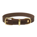 Sellerie Teckel <br> Collier Cuir Butter Marron