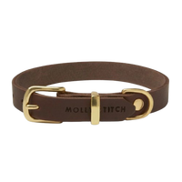 Thumbnail für Sellerie Teckel <br/> -Halsband aus braunem Butterleder