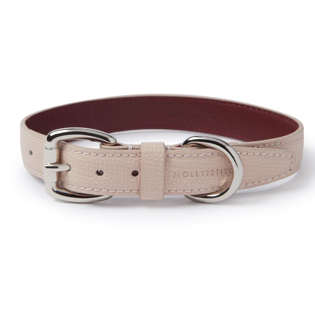 Hundehalsband aus italienischem Leder für Dackel 
