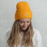 bonnet jaune teckel femme