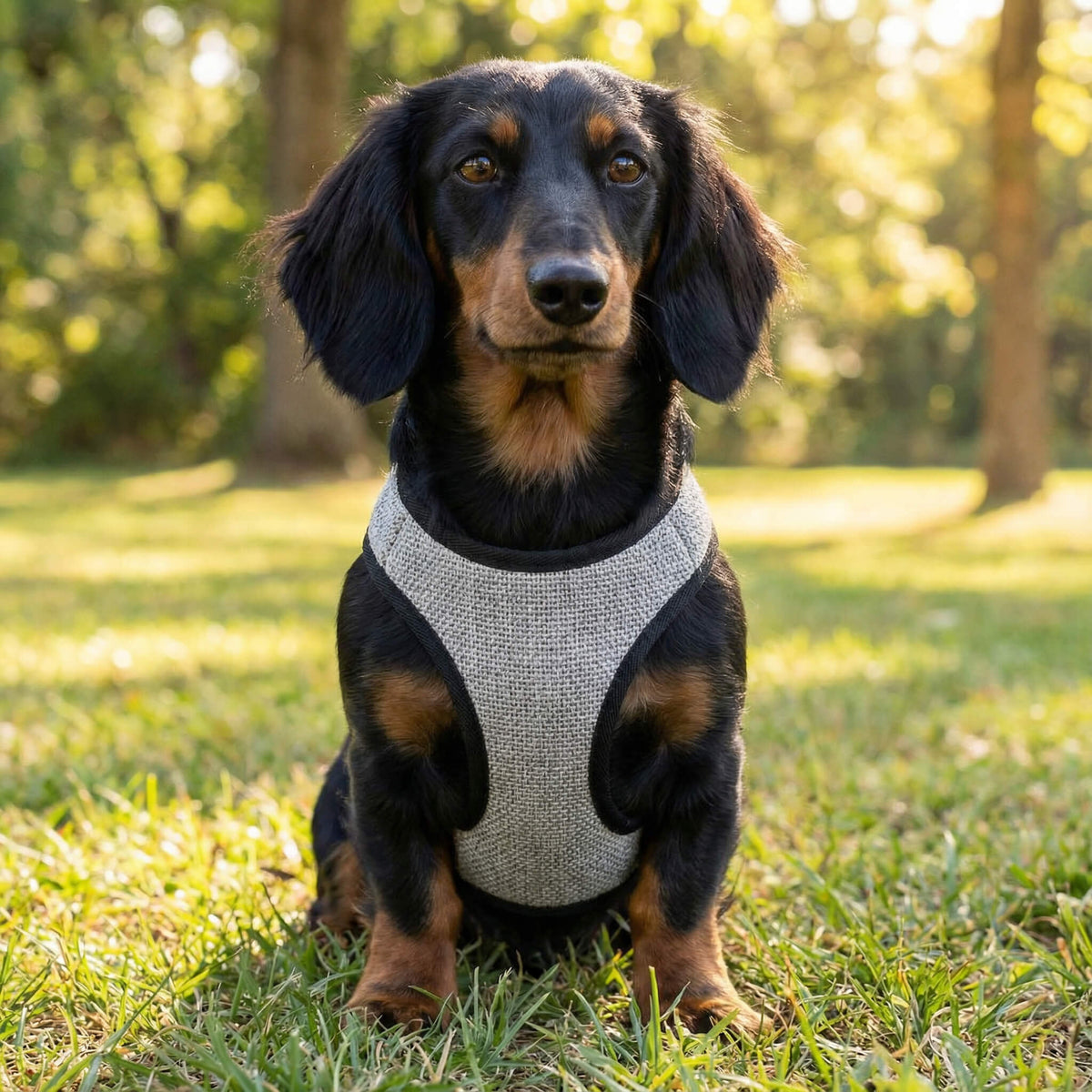 harnais chien gris