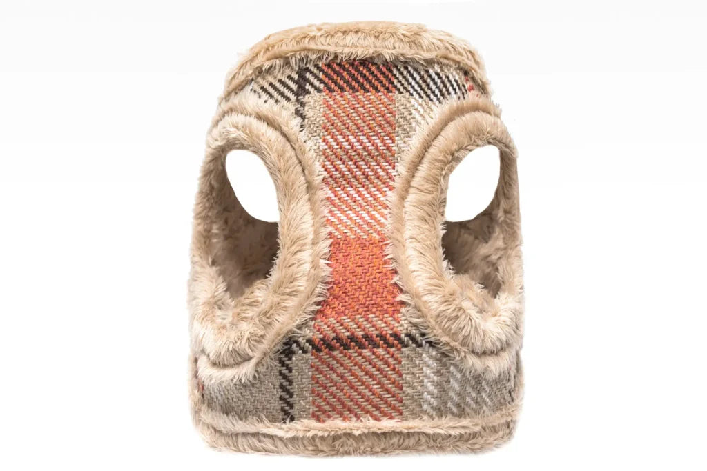 Harnais pour petit chien en velours beige Harnais pour petit chien en velours beige