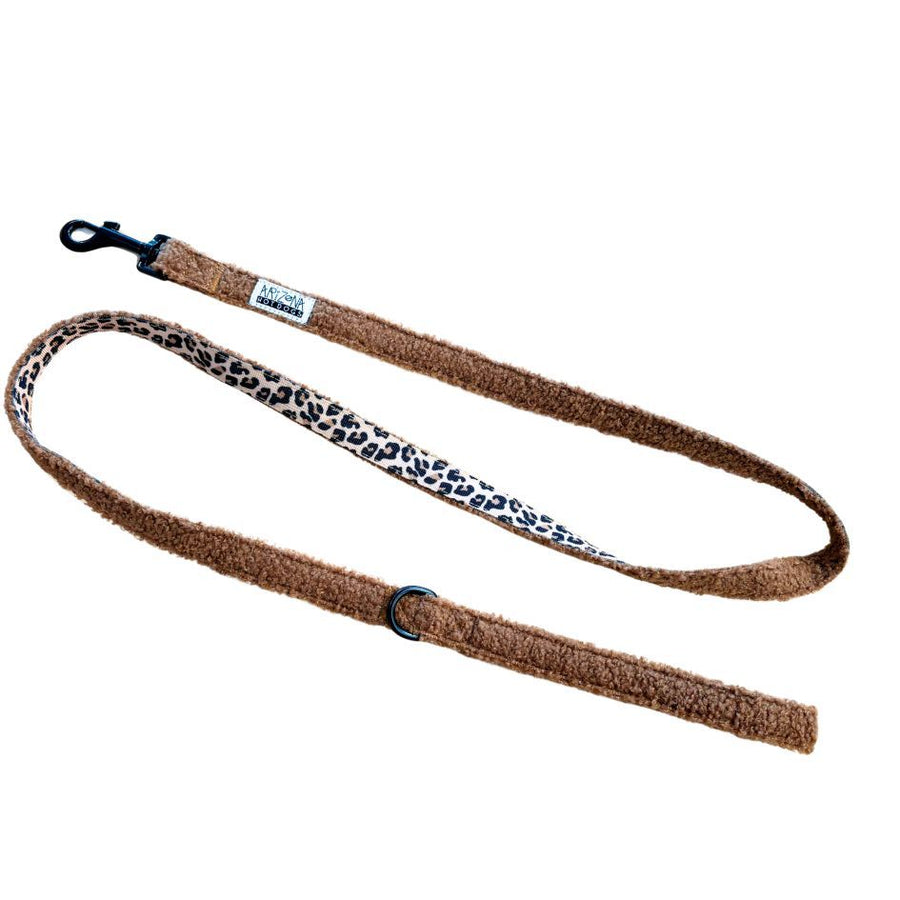 Leine für Dackel Teddy Leopard braun