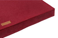 Thumbnail for Matelas orthopédique rouge pour teckel avec housse amovible