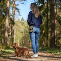 Thumbnail for pochette friandises sortie avec chien teckel