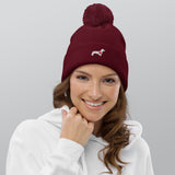 bonnet pompon bordeaux teckel