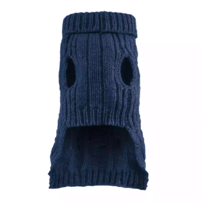 Pullover mit Hundemotiv in Marineblau