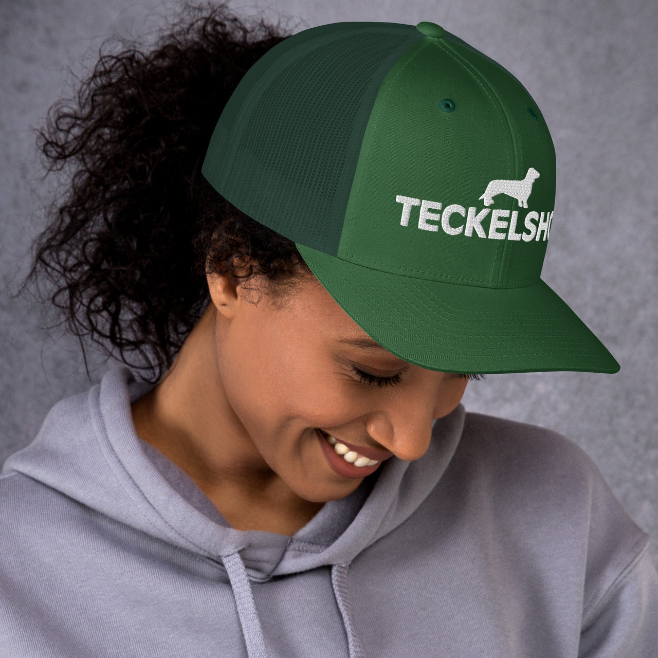 Casquette trucker verte Teckelshop