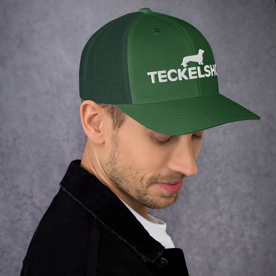 Casquette verte pour amoureux des teckels