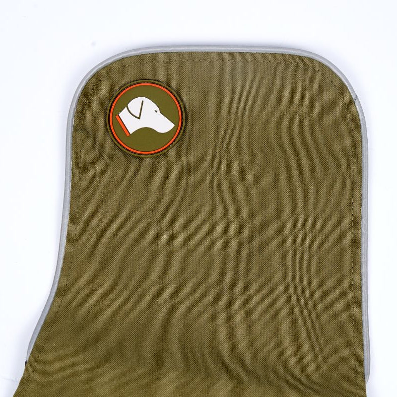 grüner Brustgurt für Dackel-Regenjacke