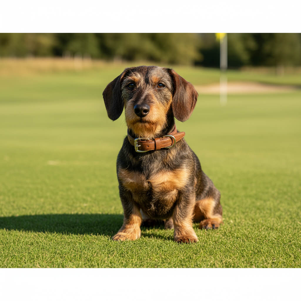 Teckel Collier Toscan cuir chataigne