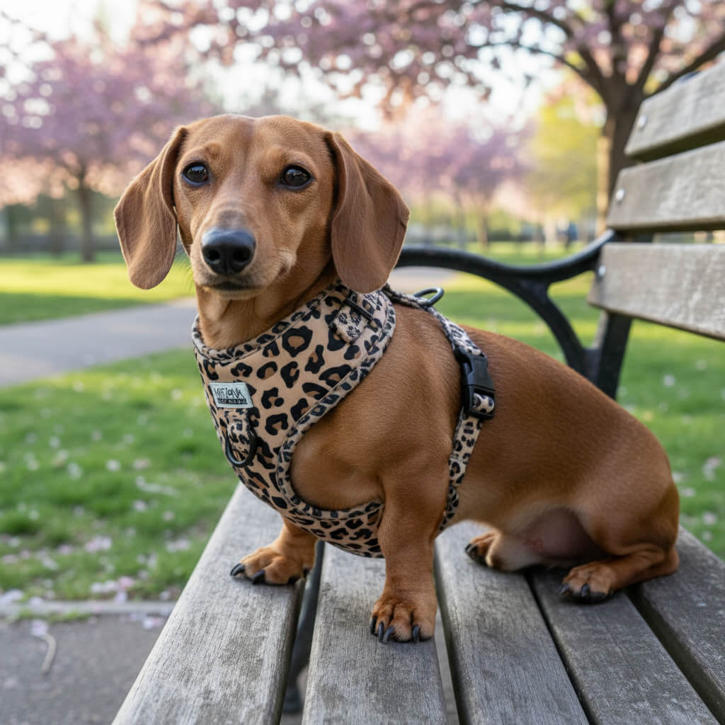 Dackel-Geschirr „Leopard“