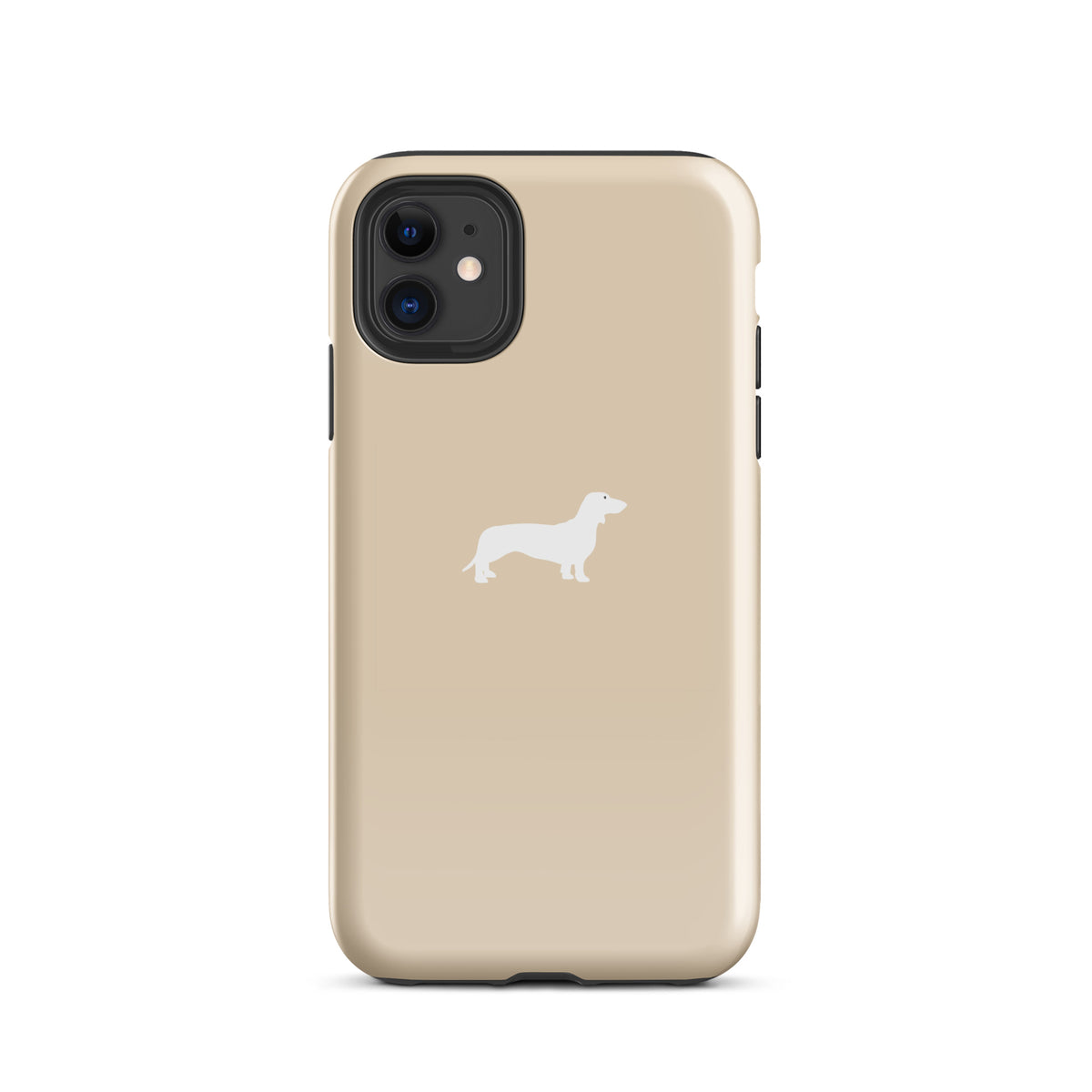coque iphone teckel champagne