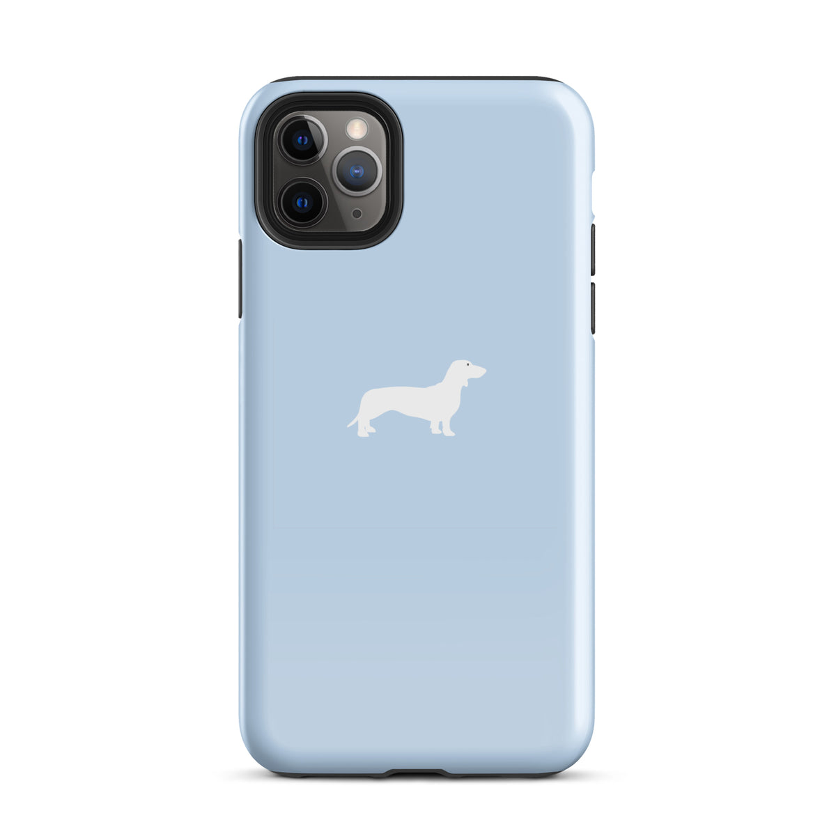 coque iphone chien teckel bleu