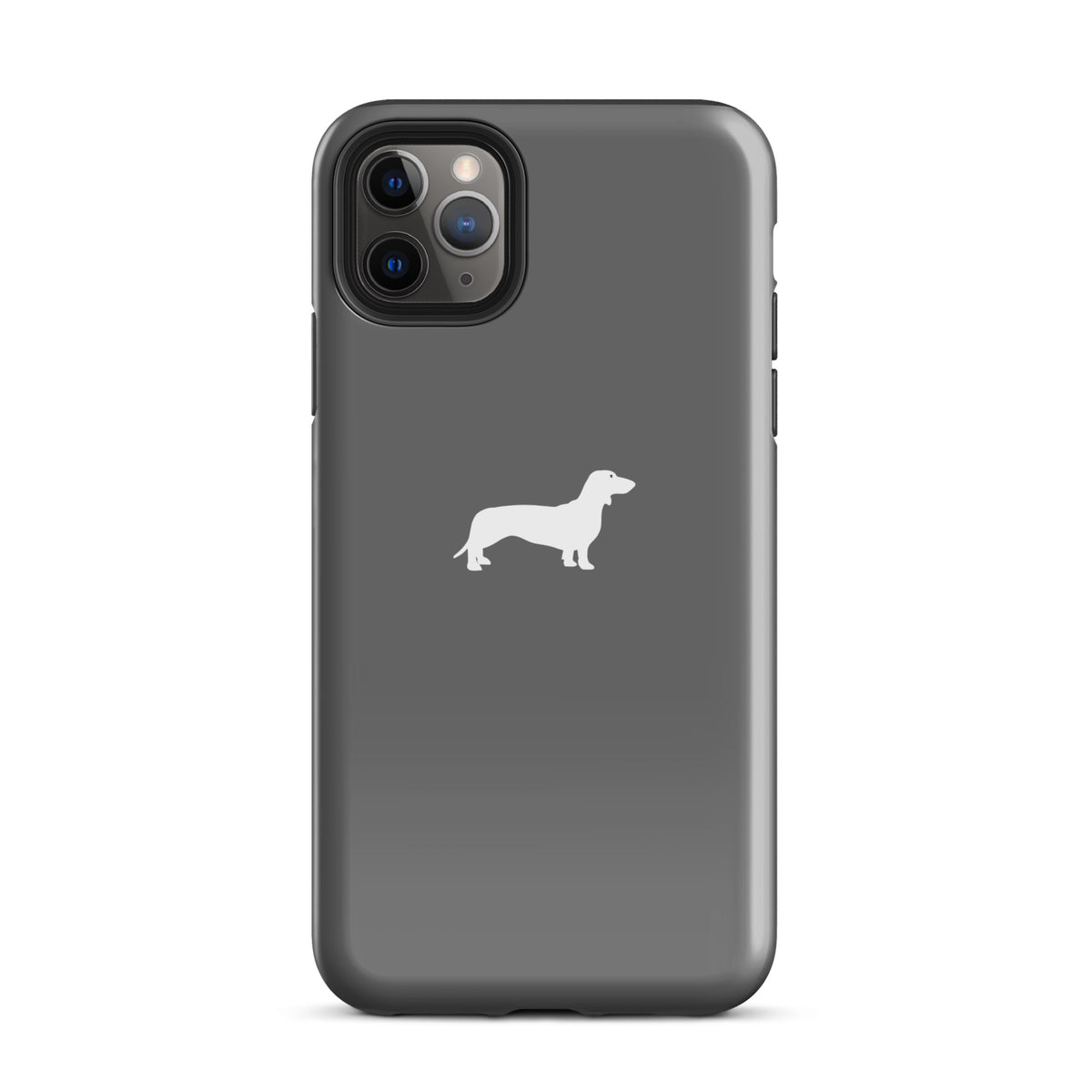 coque iphone chien teckel gris