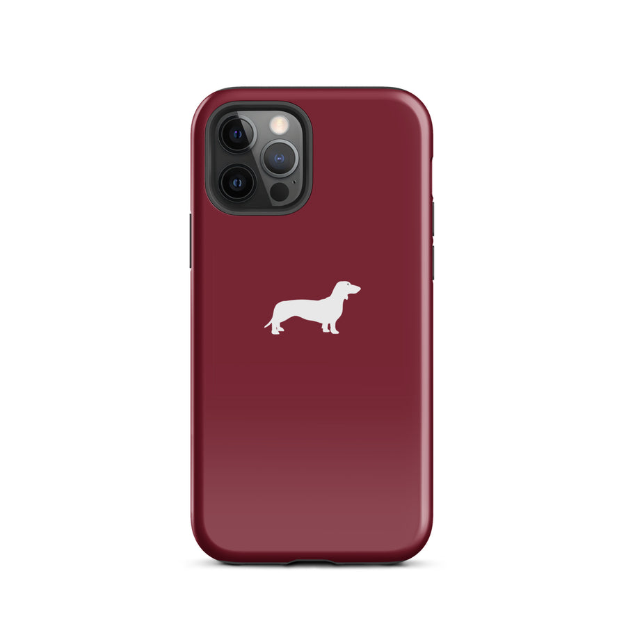 coque teckel bordeaux iphone elegante