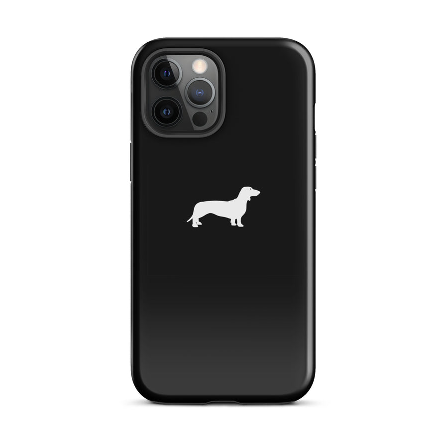 iPhone-Hülle mit Dackel-Motiv, schwarz