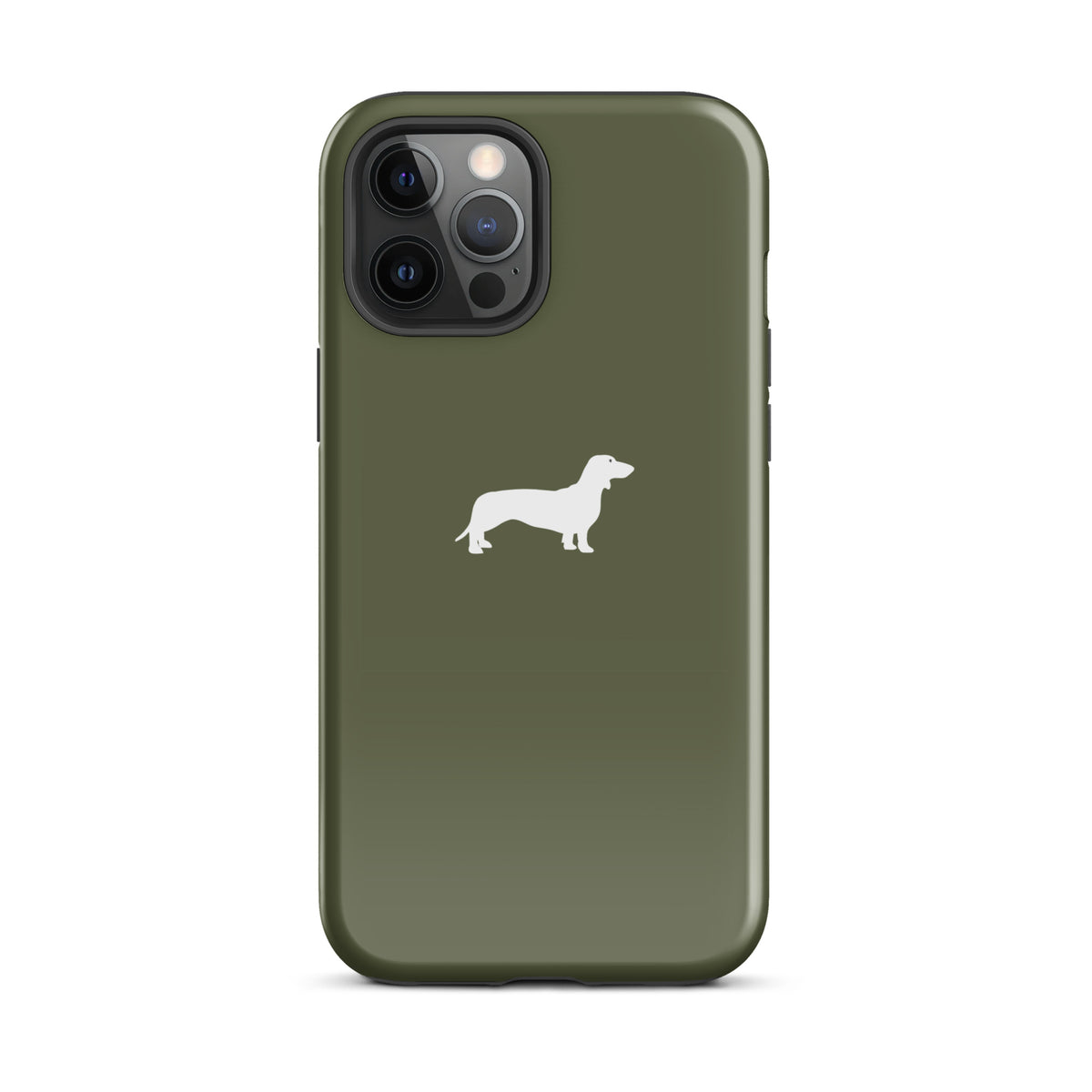 coque iphone teckel kaki fonce