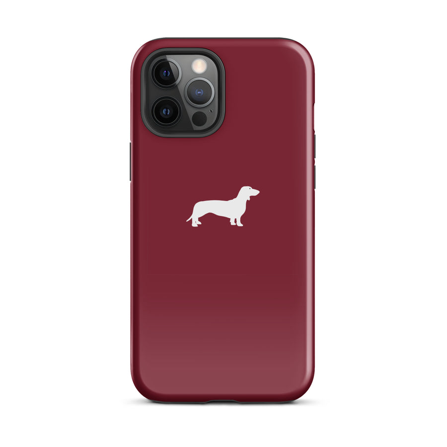 coque iphone teckel bordeaux fonce