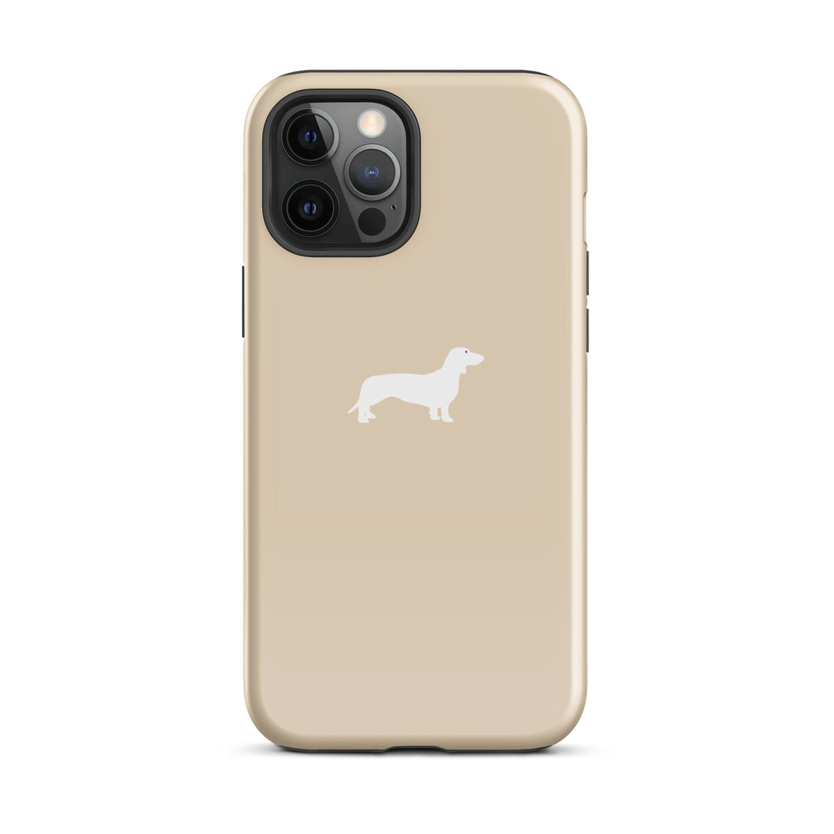 coque iphone teckel champagne clair