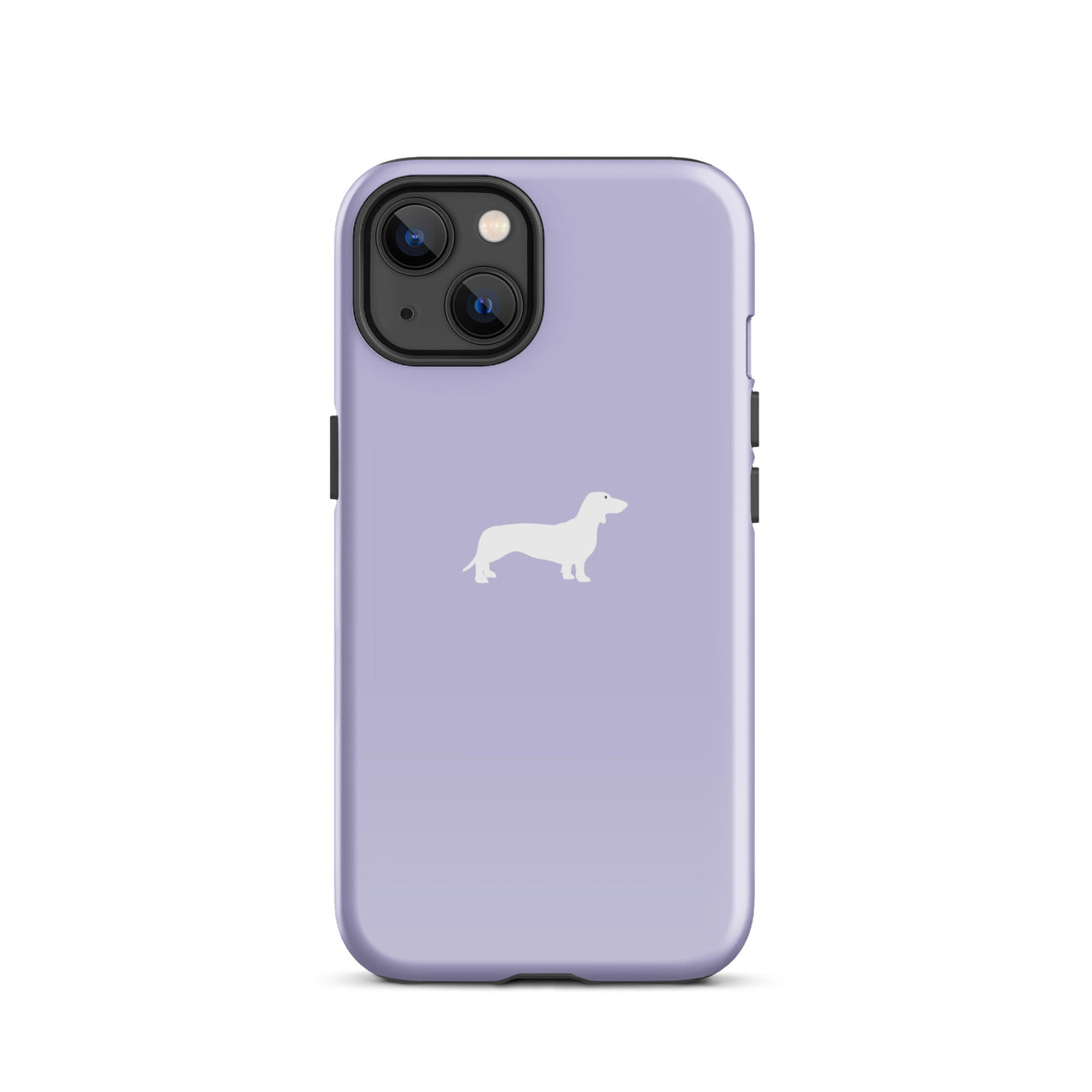 coque iphone teckel lila minimal