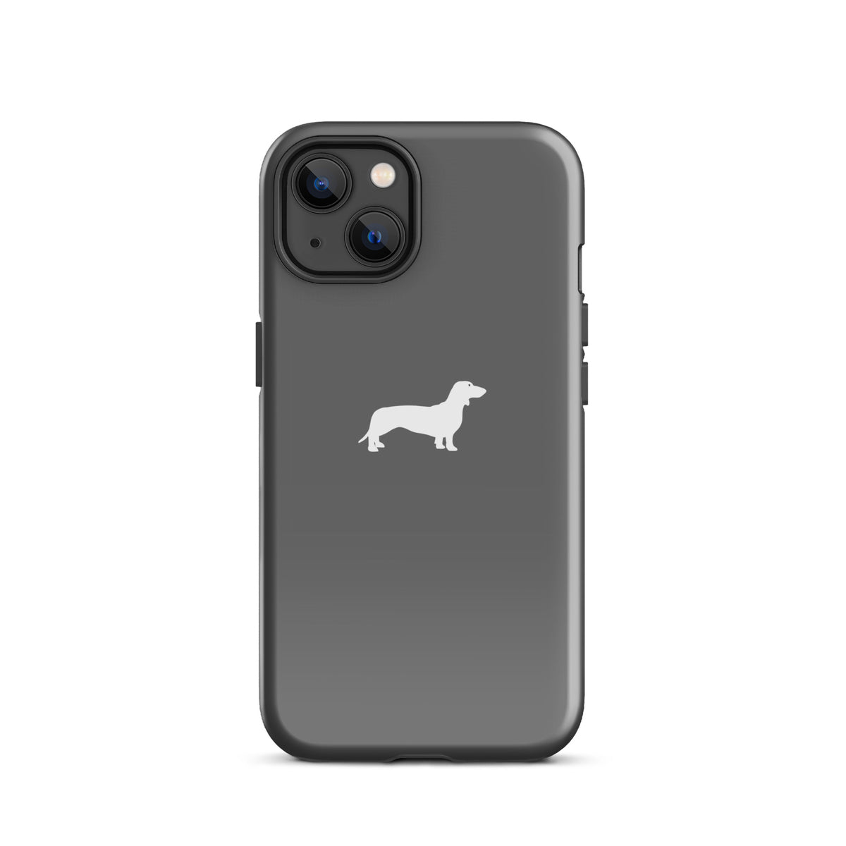 coque iphone teckel gris moderne