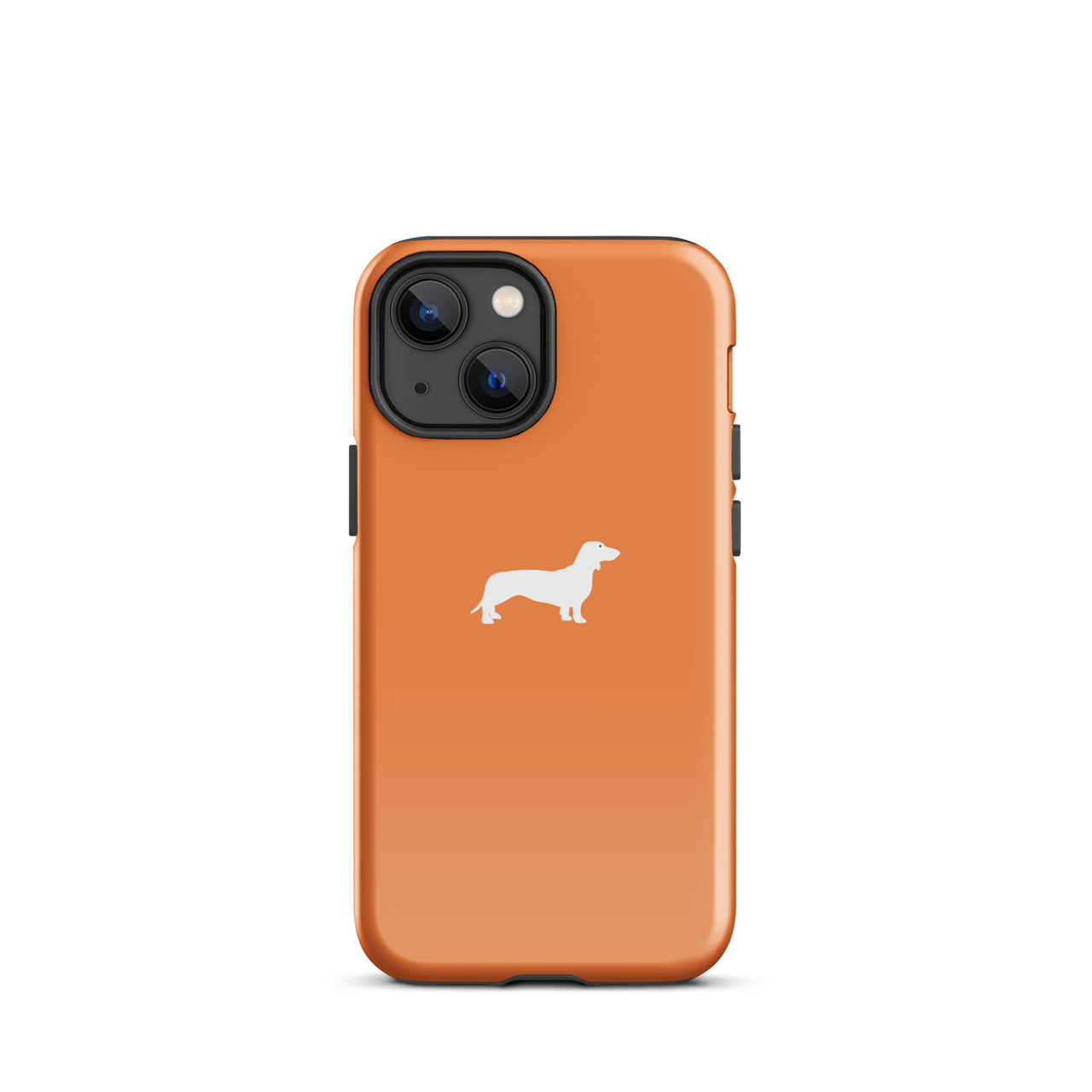 coque iphone teckel orange minimal