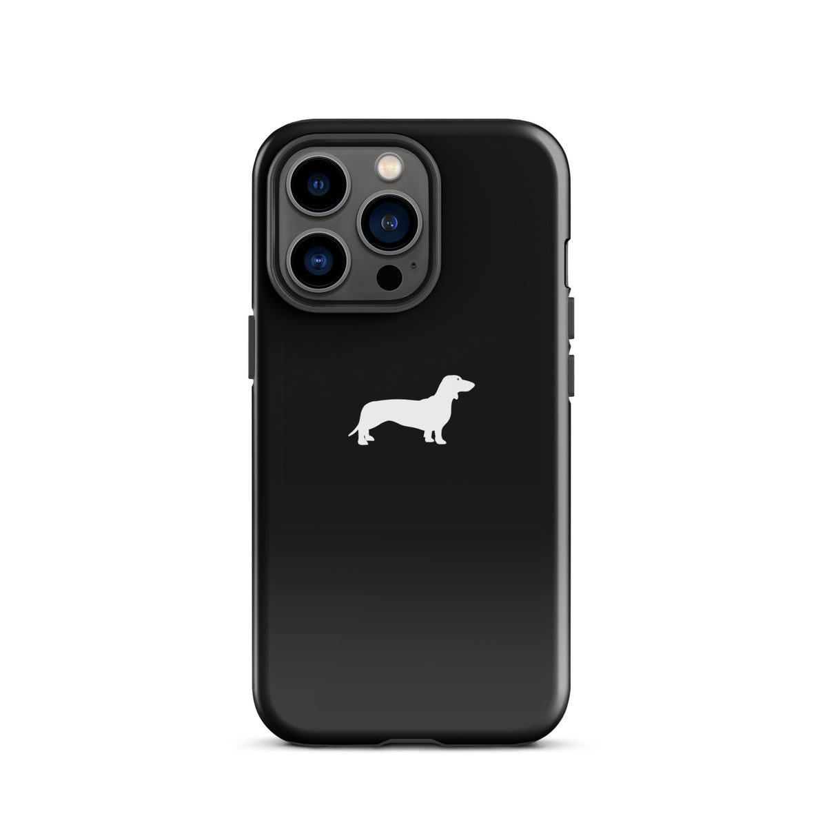 coque teckel iphone noir minimal