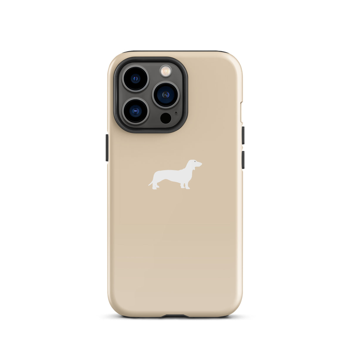 coque iphone teckel champagne premium