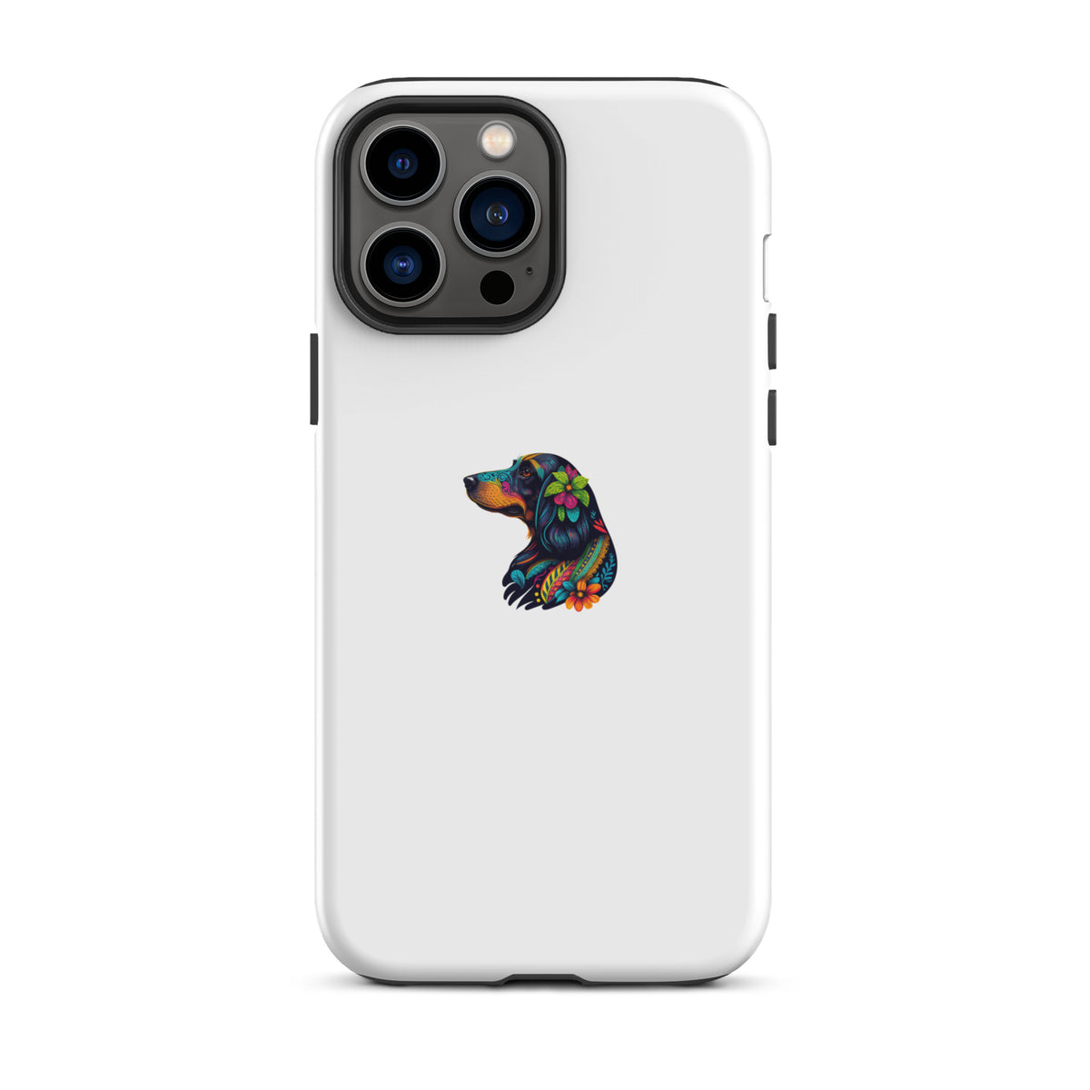 coque teckel iphone fleur