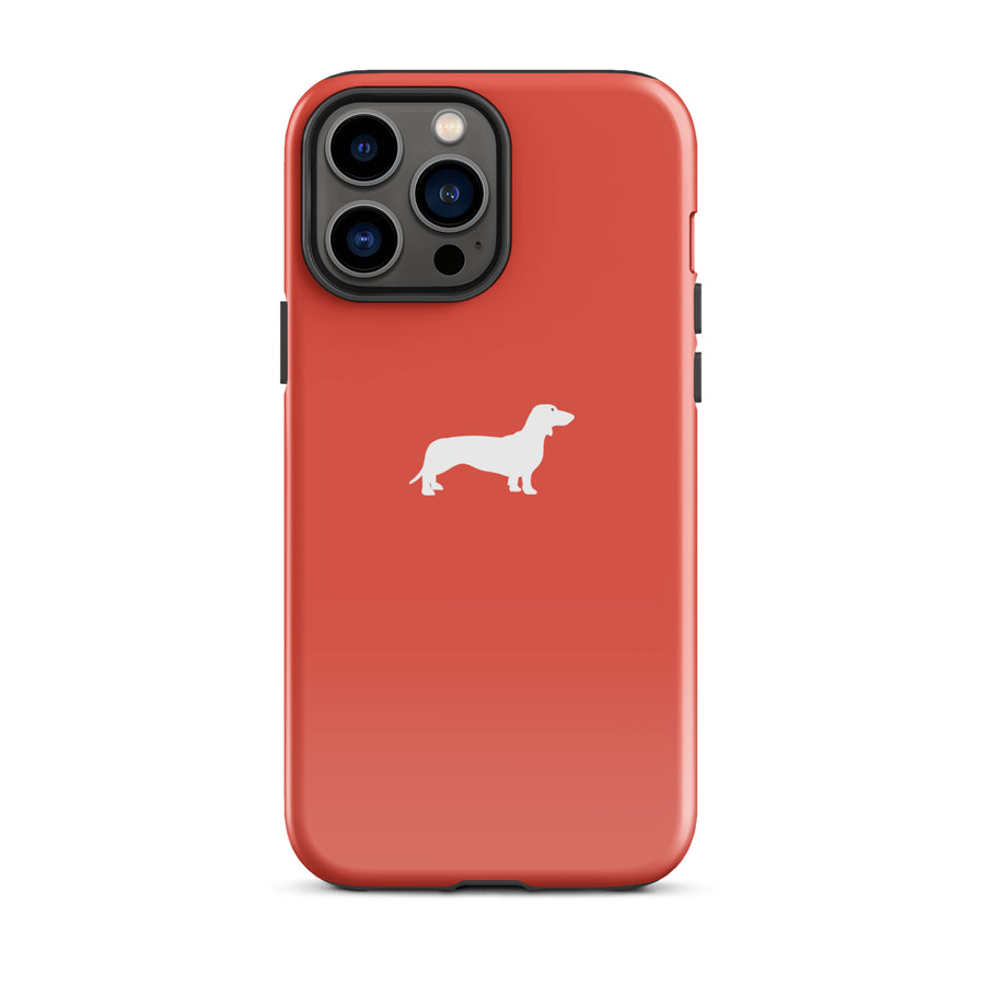 coque iphone teckel rouge premium