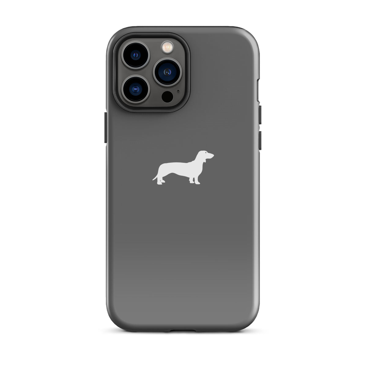 coque iphone teckel gris premium