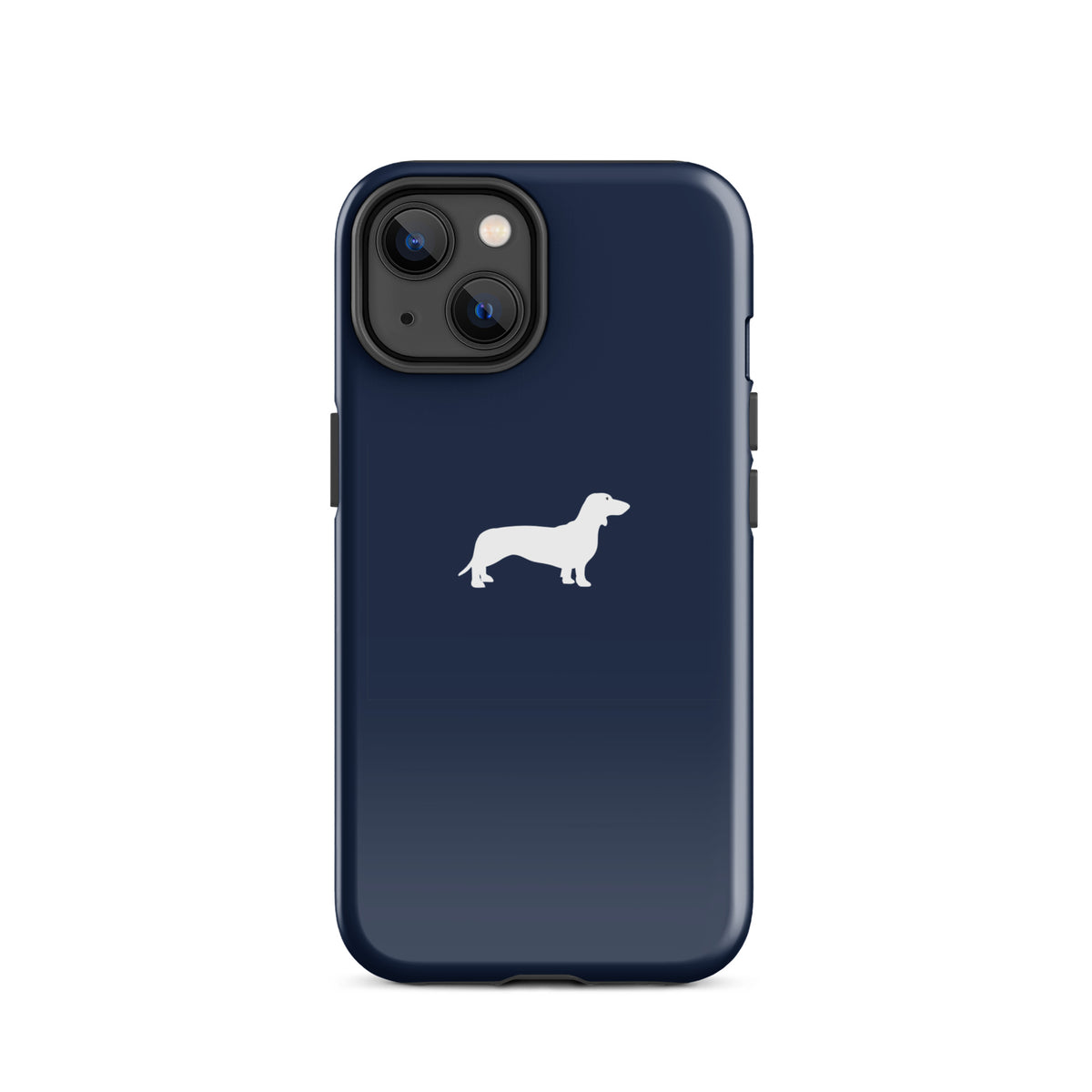 coque iphone teckel bleu fonce